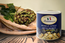 Load image into Gallery viewer, Montinaro Roman Style Artichokes in Olive Oil – 5.3 lbs Can, Pack of 6 – Premium Italian Artichokes for Restaurants and Catering"