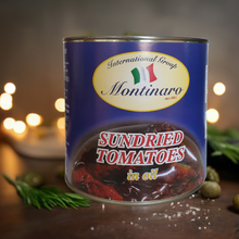 Load image into Gallery viewer, Montinaro Sun-Dried Tomatoes in Oil – Premium Italian Quality 3kg Can x 6 – Ideal for Restaurants, Catering, and Wholesale