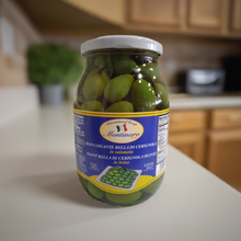 Load image into Gallery viewer, Montinaro La Bella di Cerignola Olives in Olive Oil – 1kg Jar (Pack of 6) – Premium Italian Cerignola Olives for Restaurants and Catering