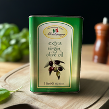 Load image into Gallery viewer, Montinaro Wholesale Extra Virgin Olive Oil – Bulk Olive Oil for Restaurants – 4 x 3L Tins per Case