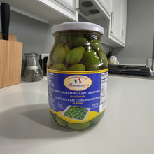 Load image into Gallery viewer, Montinaro La Bella di Cerignola Olives in Olive Oil – 1kg Jar (Pack of 6) – Premium Italian Cerignola Olives for Restaurants and Catering