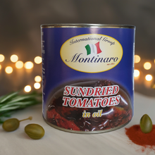 Load image into Gallery viewer, Montinaro Sun-Dried Tomatoes in Oil – Premium Italian Quality 3kg Can x 6 – Ideal for Restaurants, Catering, and Wholesale