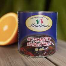 Load image into Gallery viewer, Montinaro Sun-Dried Tomatoes in Oil – Premium Italian Quality 3kg Can x 6 – Ideal for Restaurants, Catering, and Wholesale