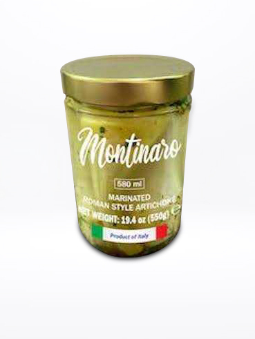 Montinaro marinated Roman style Artichokes in oil jar 550 grms