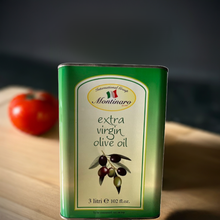 Load image into Gallery viewer, Montinaro Extra virgin Olive oil 3 liters tin. (Pack of 4)
